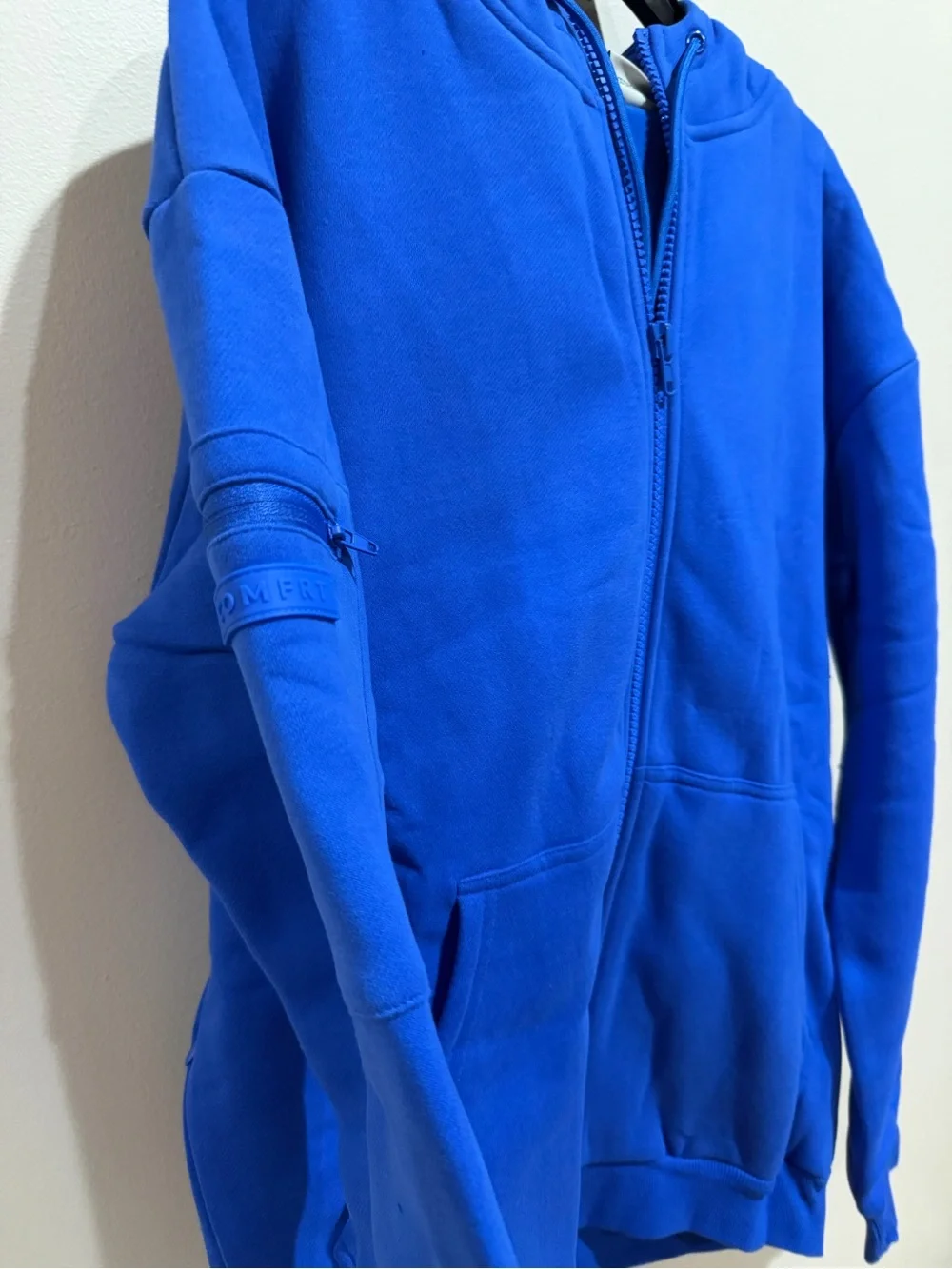 Comfrt Cozy Zip-Up Hoodie Jacket - Cobalt Blue